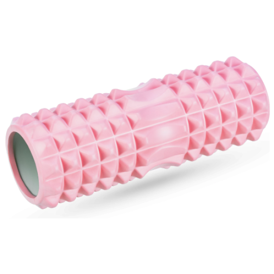 Купити Масажний ролик  Queenfit для йоги та фітнесу  EVA 33*10,5 cm pink у Києві - фото №1